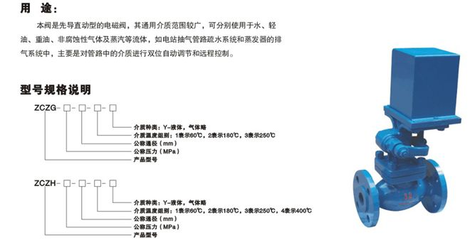  ZCZG、ZCZH高溫高壓電磁閥結構圖紙