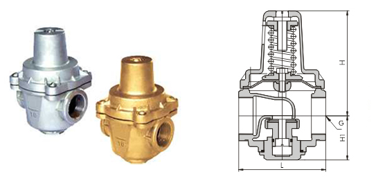 YZ11X黃銅支管減壓閥結構圖