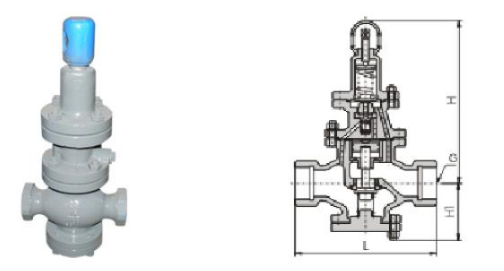 Y13H內(nèi)螺紋蒸汽減壓閥結(jié)構(gòu)圖