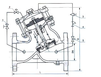 H104X活塞式可調減壓穩壓閥結構圖