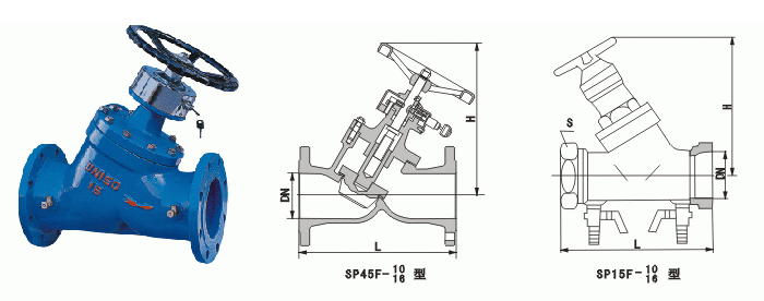 SP45F、SP15F數(shù)字鎖定平衡閥結(jié)構(gòu)圖