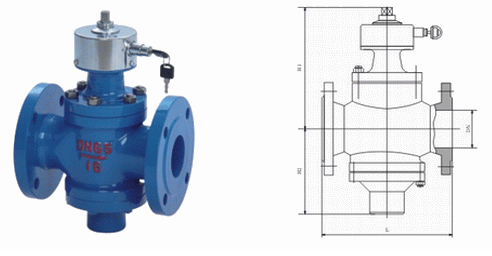 ZL47F自力式流量平衡閥(帶鎖)結構圖