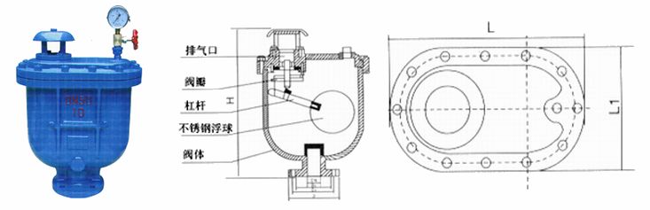 CARX復(fù)合式排氣閥結(jié)構(gòu)圖