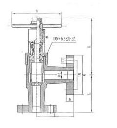 高壓角式截止閥結構圖