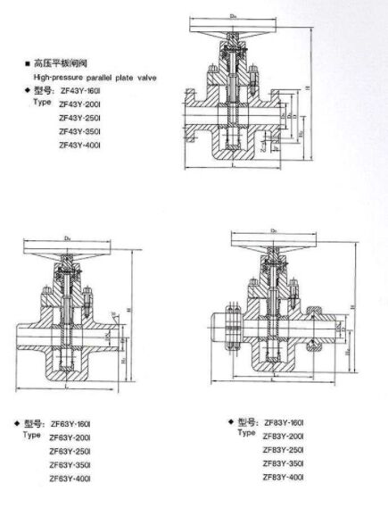 ZF43Y卡箍閘閥結構圖