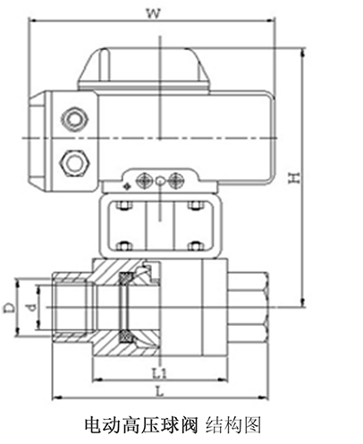 電動(dòng)高壓球閥結(jié)構(gòu)圖