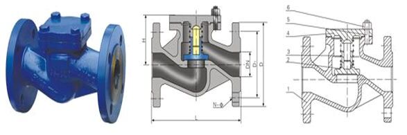 H41H德標止回閥結構圖