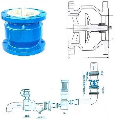 節能消聲止回閥結構圖