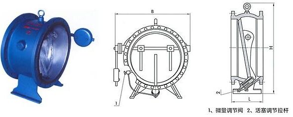 微阻緩閉消聲止回閥結(jié)構(gòu)圖