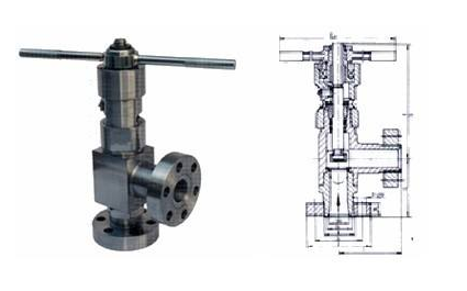 J44Y~L44Y型PN160~PN320高壓角式節流閥結構圖