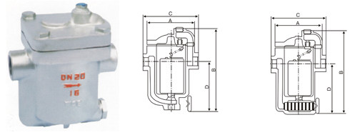 鐘形浮子雙金屬片熱靜力式疏水閥結構圖