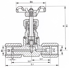 JJ.M1、JJ.M8壓力表截止閥結構圖